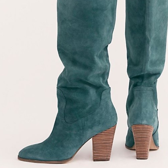 New! Free People western style suede heeled boots - Picture 7 of 7